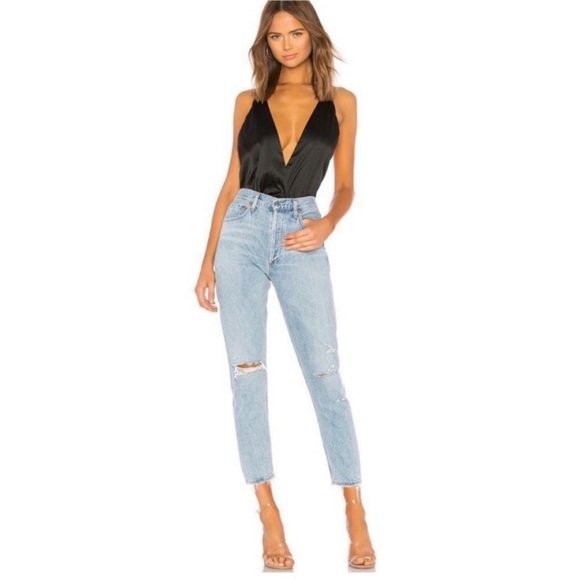 Agolde Women's Light Blue Distressed Jeans - Picture 11 of 12